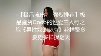 -【极品流出❤️强烈推荐】极品骚货Doob的性爱三人行之旅《男性奴的悲哀》花样繁多 姿势多样操翻天