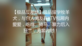 【极品反差婊】极品留学牧羊犬，与白人男友在KTV包厢内爱爱，吃鸡、骑马、暴力后入狂艹，无套内射！